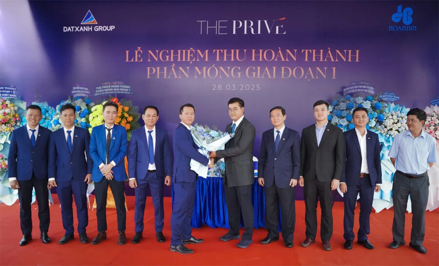 Hoà Bình nghiệm thu thành phần móng tại dự án The Prive