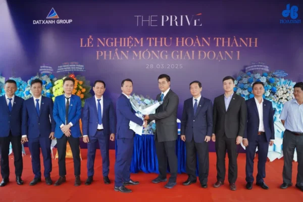 Hoà Bình nghiệm thu thành phần móng tại dự án The Prive