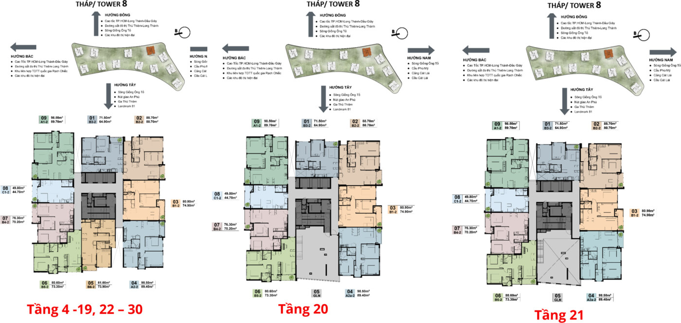 Mặt bằng tháp 8