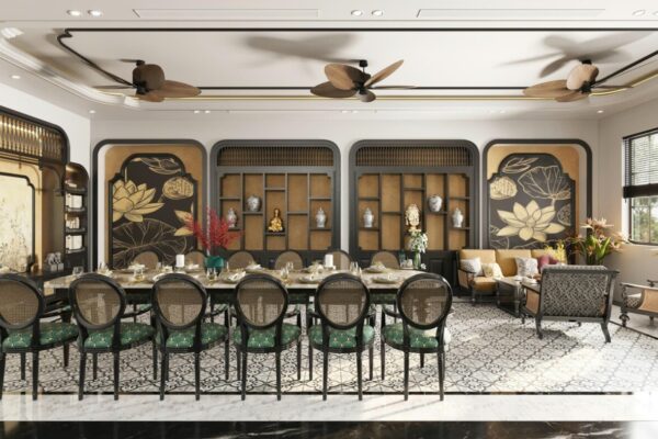 Phòng tiệc Hoa Sen Lounge - Phong cách Việt